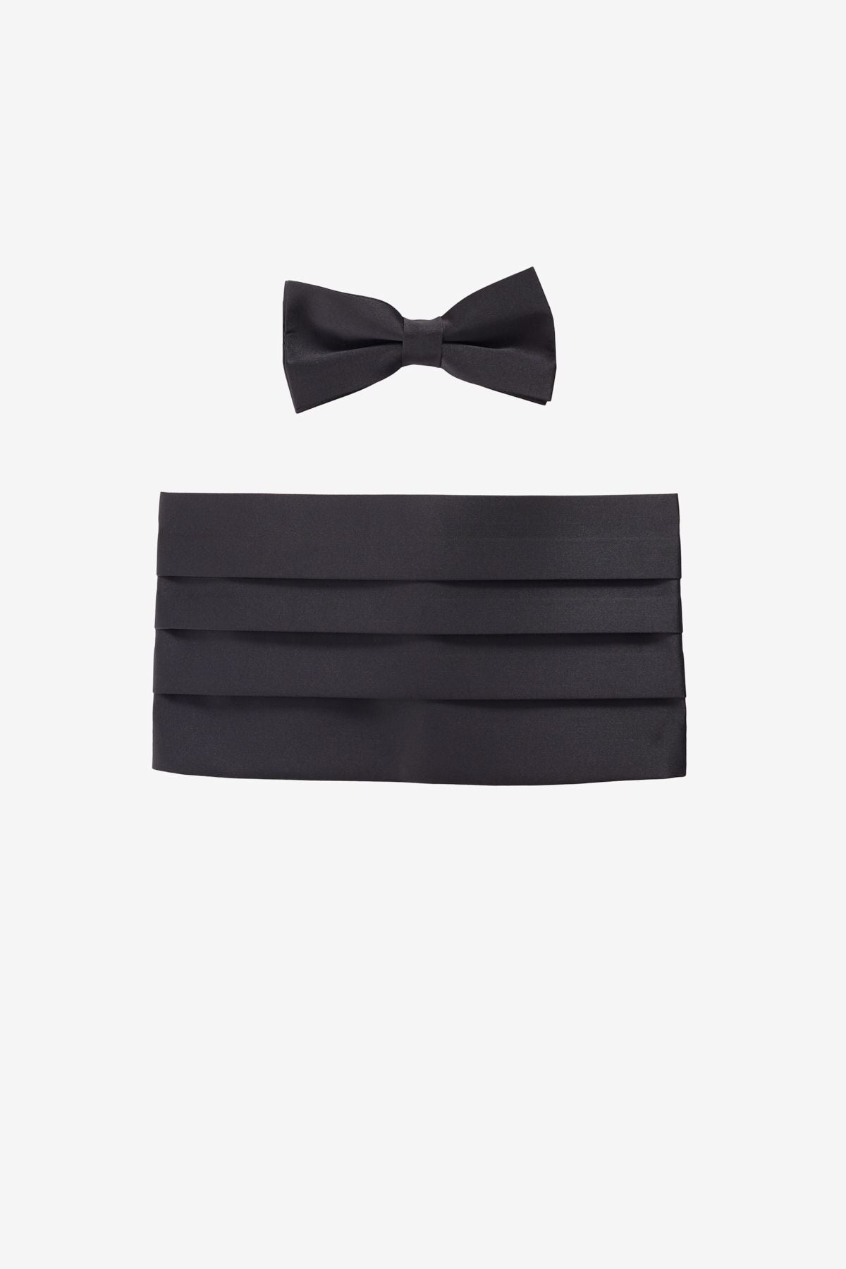 Men's black bow tie & Belt Accessory Set