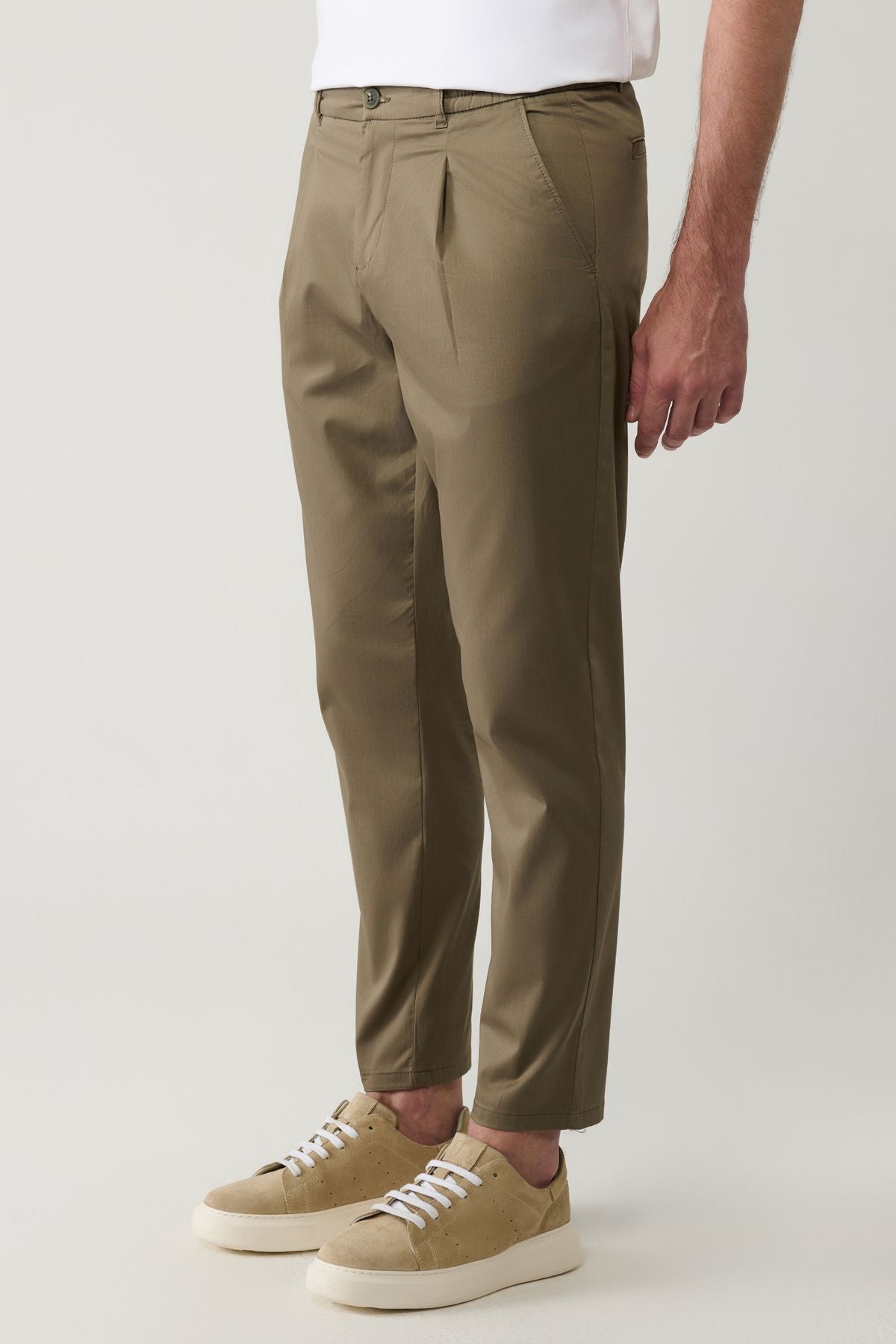 Men's Open Khaki Classic Bel Pagos Pants A41y3037