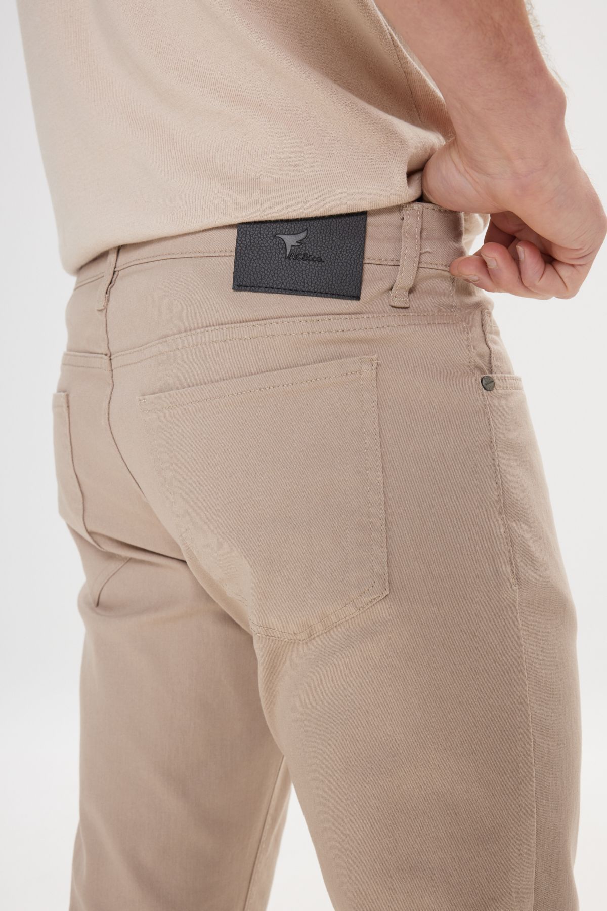 Men's stone 360 degrees stretching in all directions slim fit narrow cut diagonal flexible patterned pants