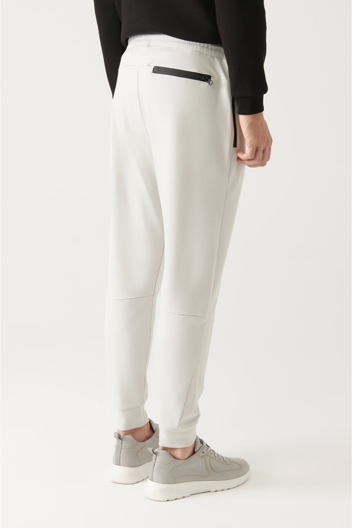Men's Gray Waist Lacıklı Side Pocket Paçası Tire Tracksuit Six A31y3400