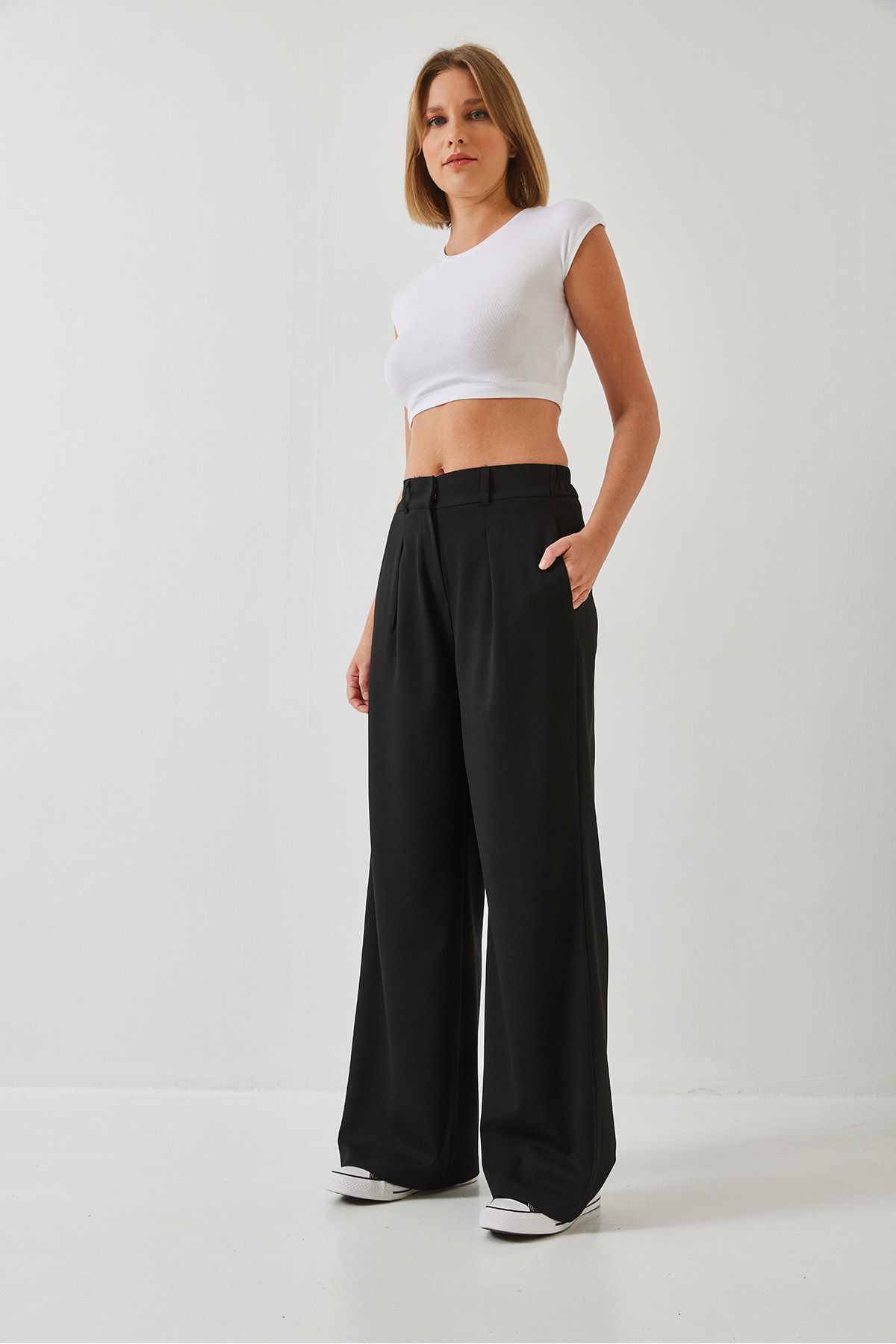 Women's waist tire abundant trousers 3314 60261045