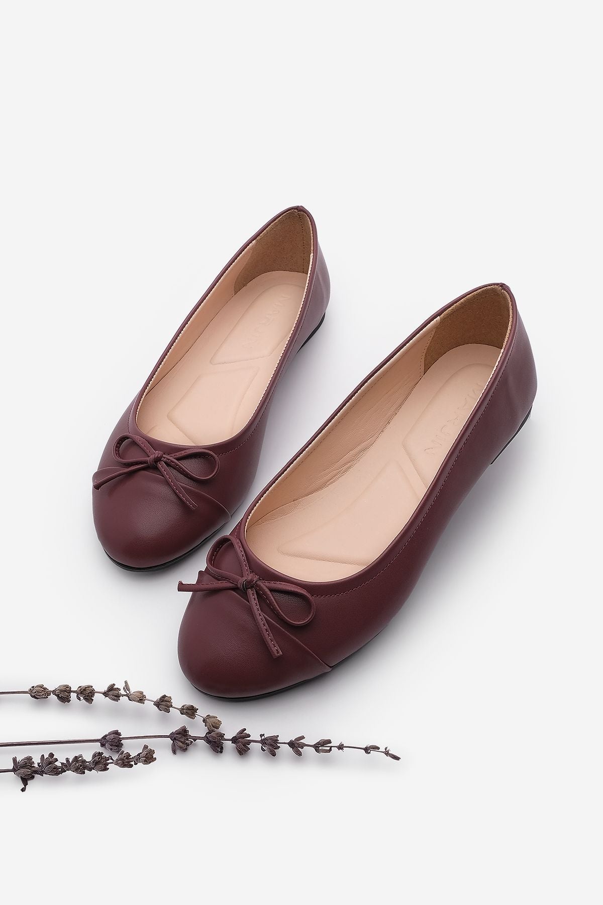 Women's Bow Detail Daily Babet Barlin Burgundy