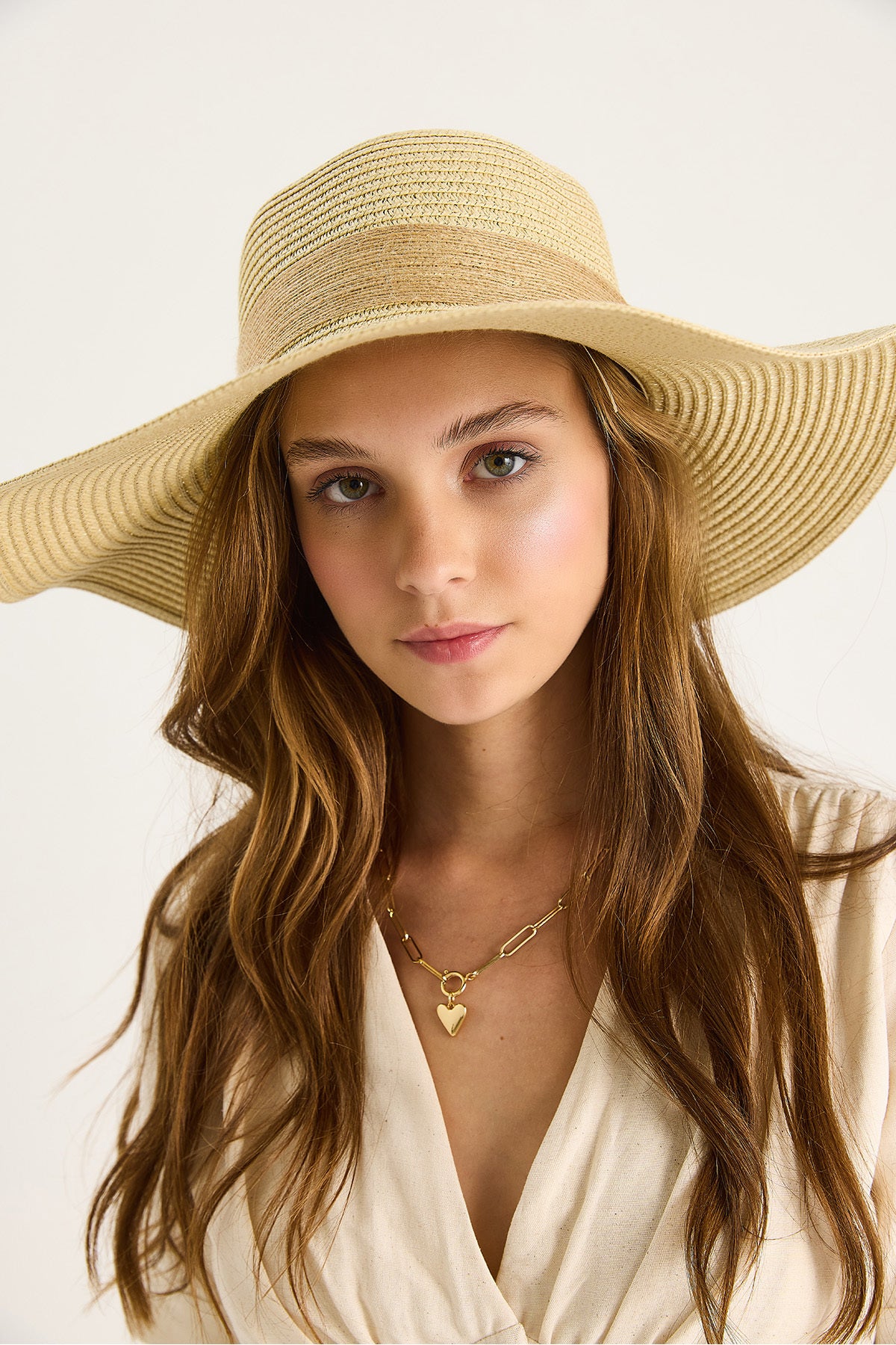 Women's Wide Brim Bow Summer Straw Hat 14232-32 60801005