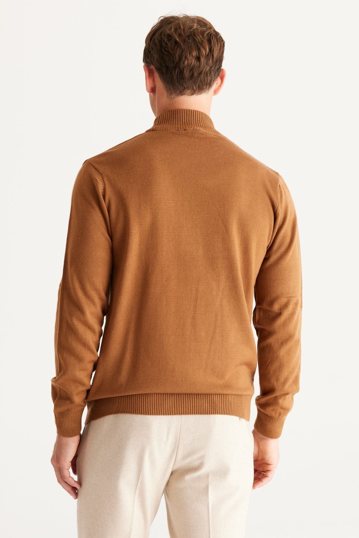 Men's Cinnamon Flash Standard Fit Normal Cut Half Fisherman Yaka knitwear sweater