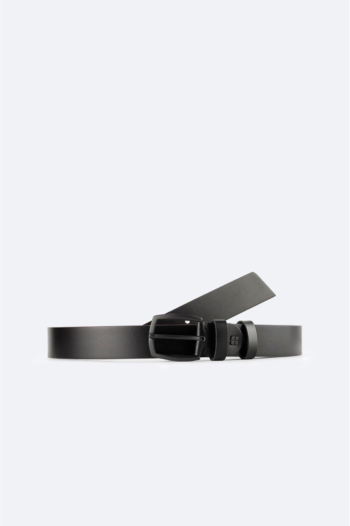 Men's black 100 %leather belt A42y9306
