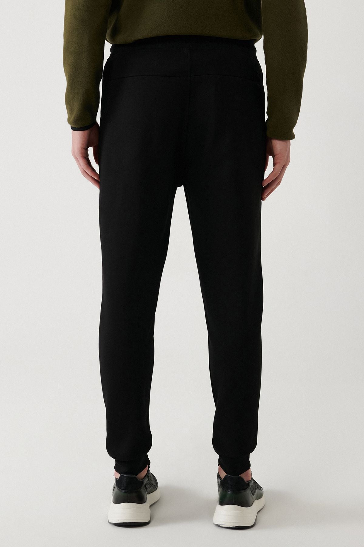 Men's black flexible interlok fabric rubber tracksuit six B003400