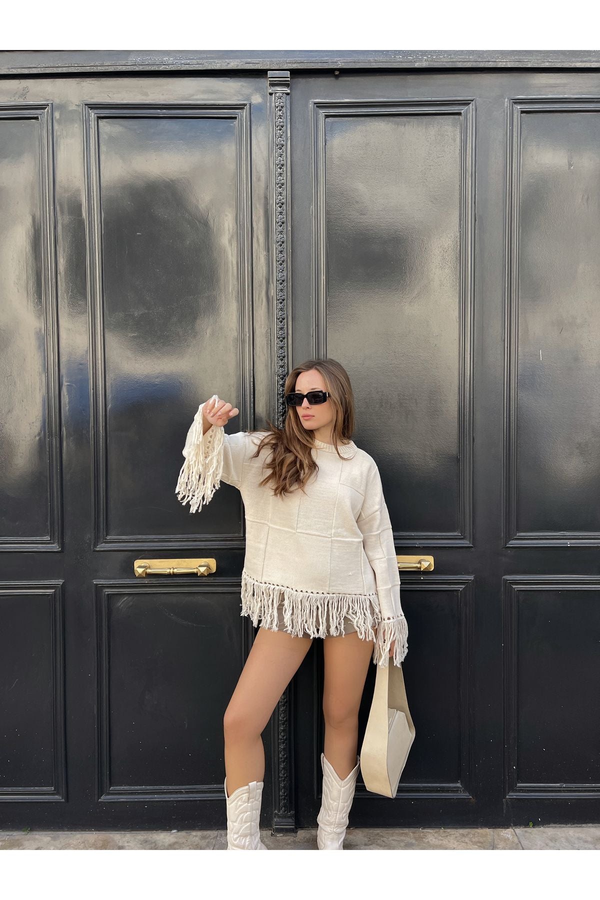 Female tassel knitwear sweater