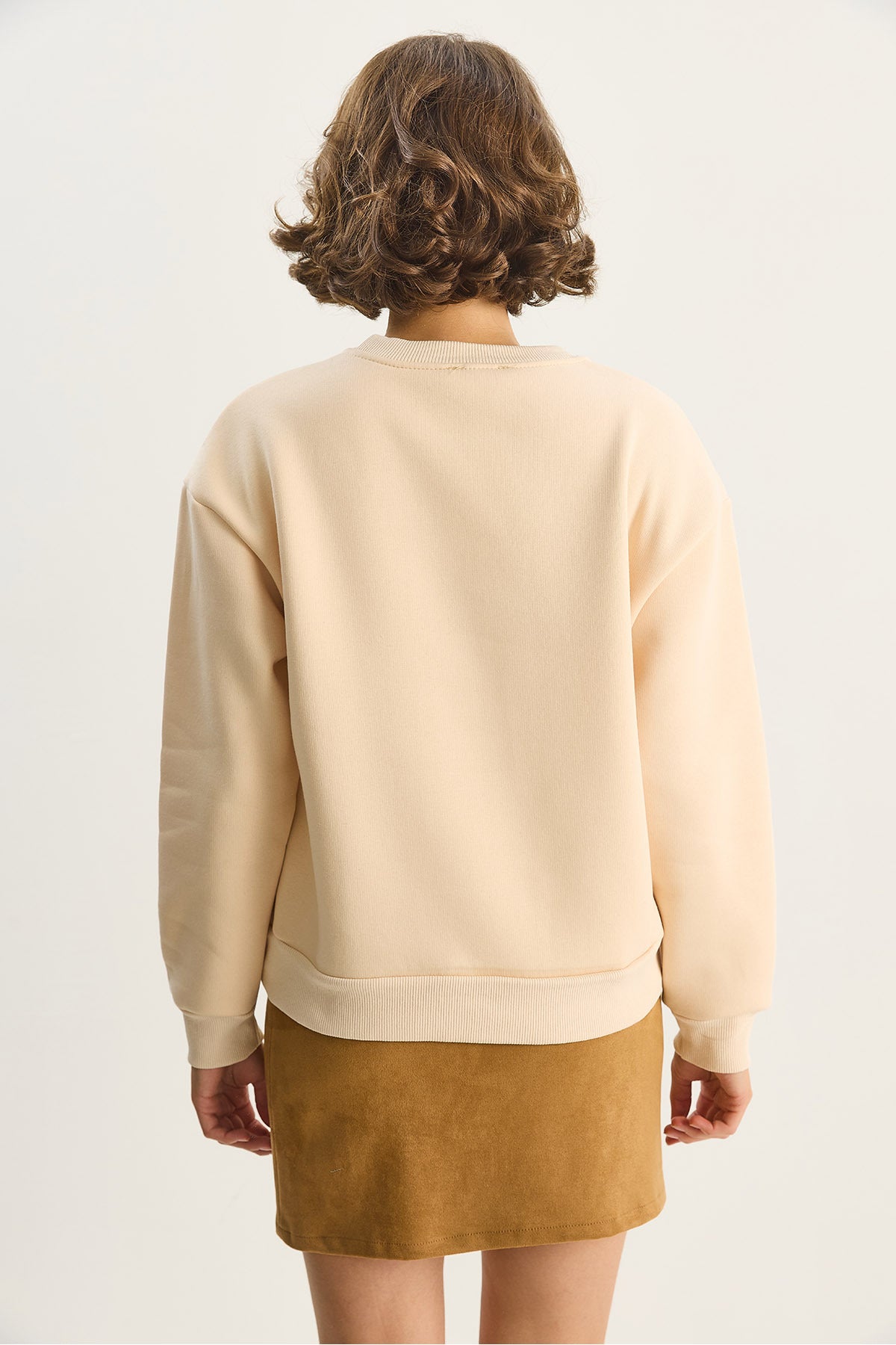 Women's Bow Embroidered Ribbon Accessory Three Thread Raised Sweatshirt 60601048