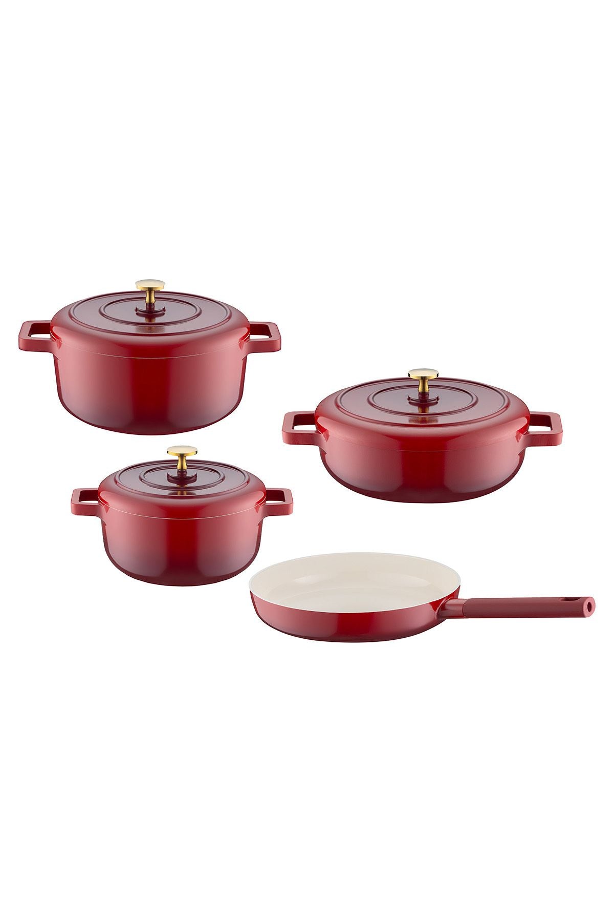 Red Royal 7 Piece Cookware Set