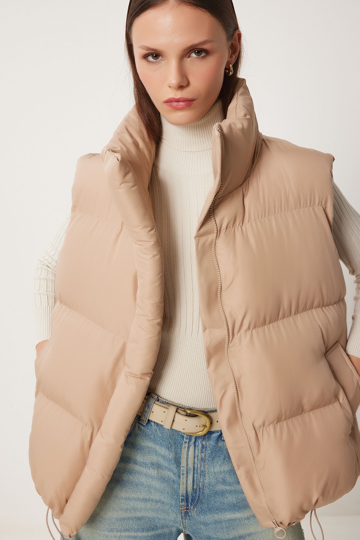 Female Biscuit Oversize Pocket Swelling Vest RV00010