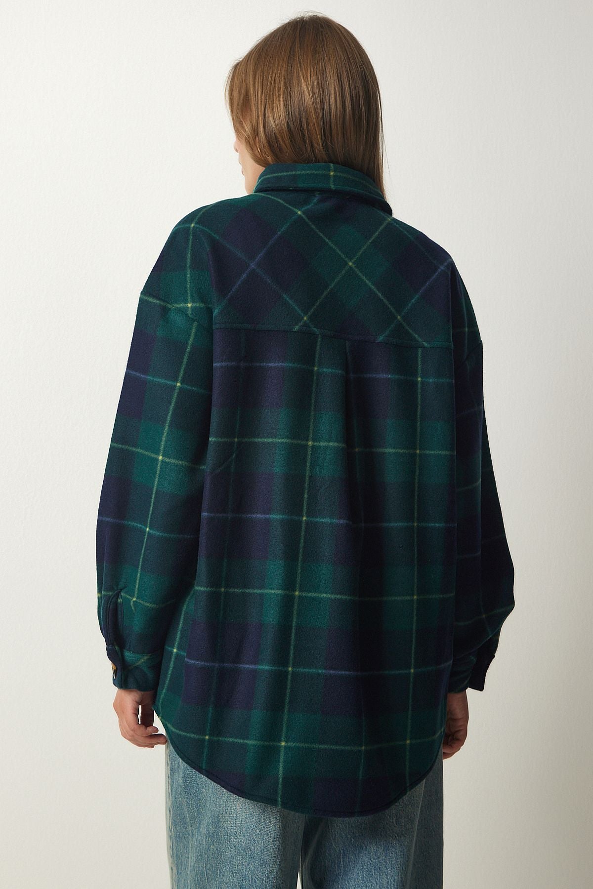 Female Emerald Green Woody Polar Shirt Jacket UB00122