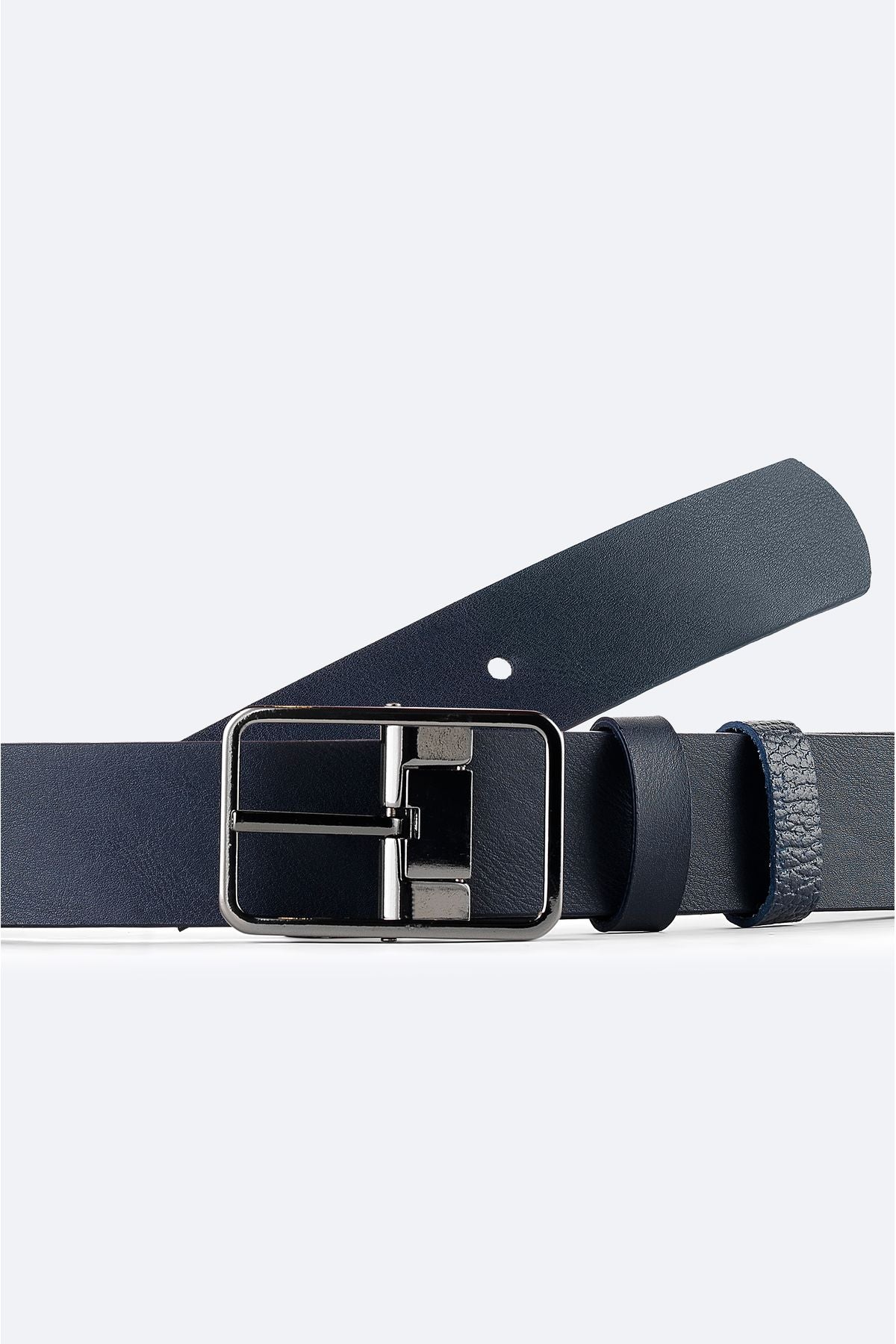 Men's Navy Bile Sided 100 %Leather Belt A42y9310