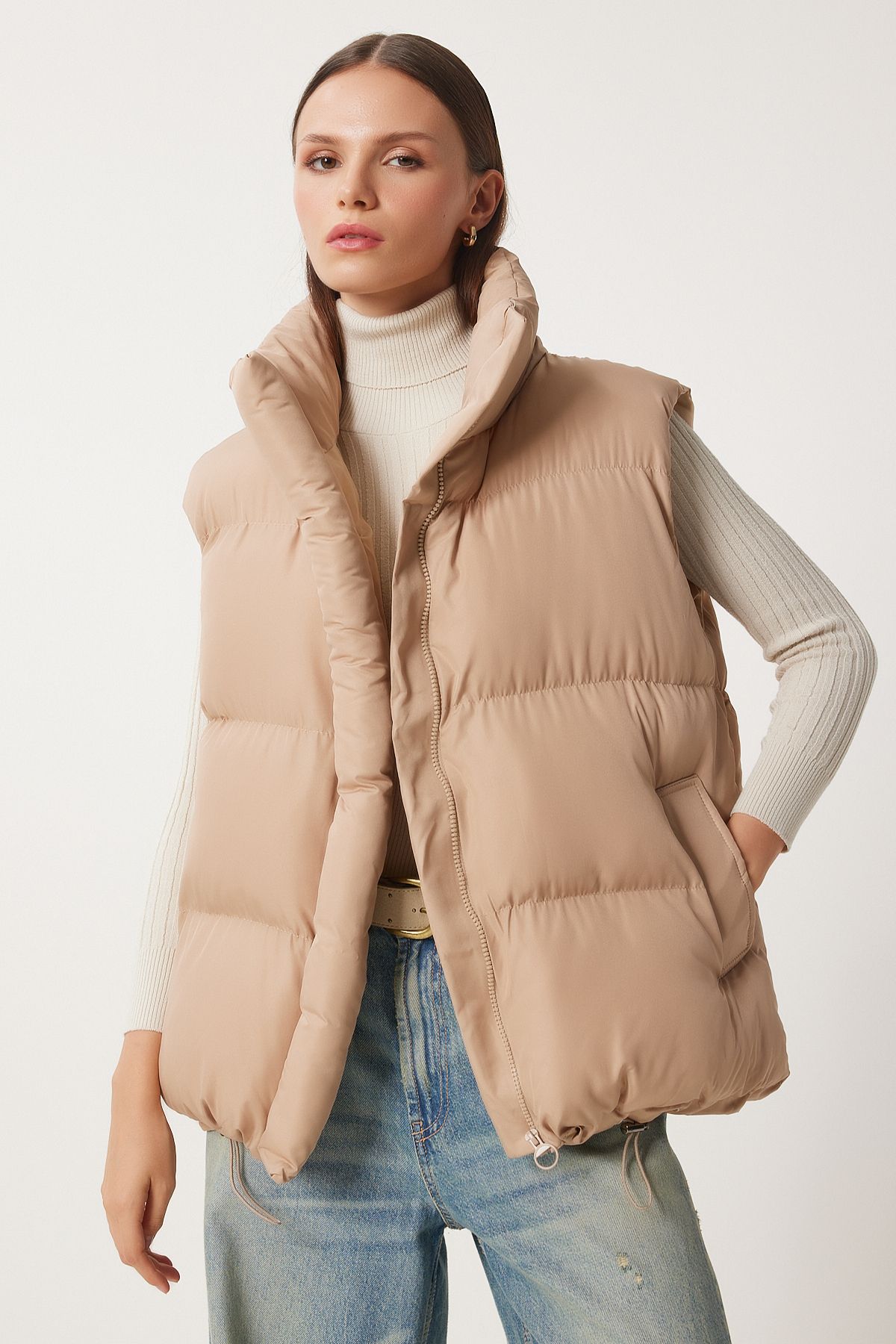 Female Biscuit Oversize Pocket Swelling Vest RV00010
