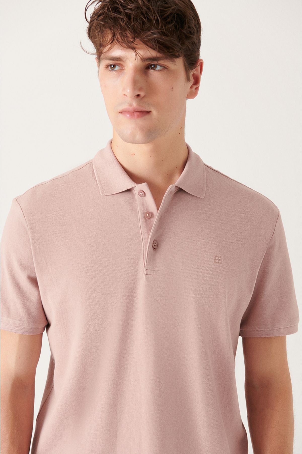 Men's powder 100 %cotton cool Polo Yaka T-shirt E001004