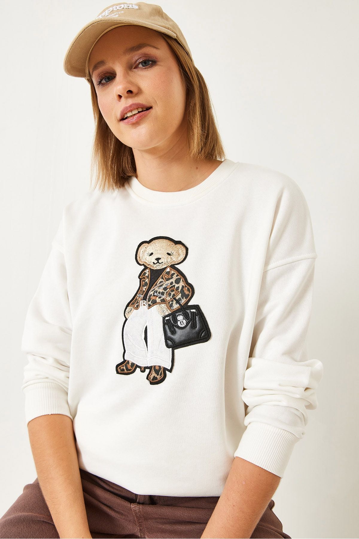 WOMEN'S THREE YARN Embroidery Sweatshirt 60261219
