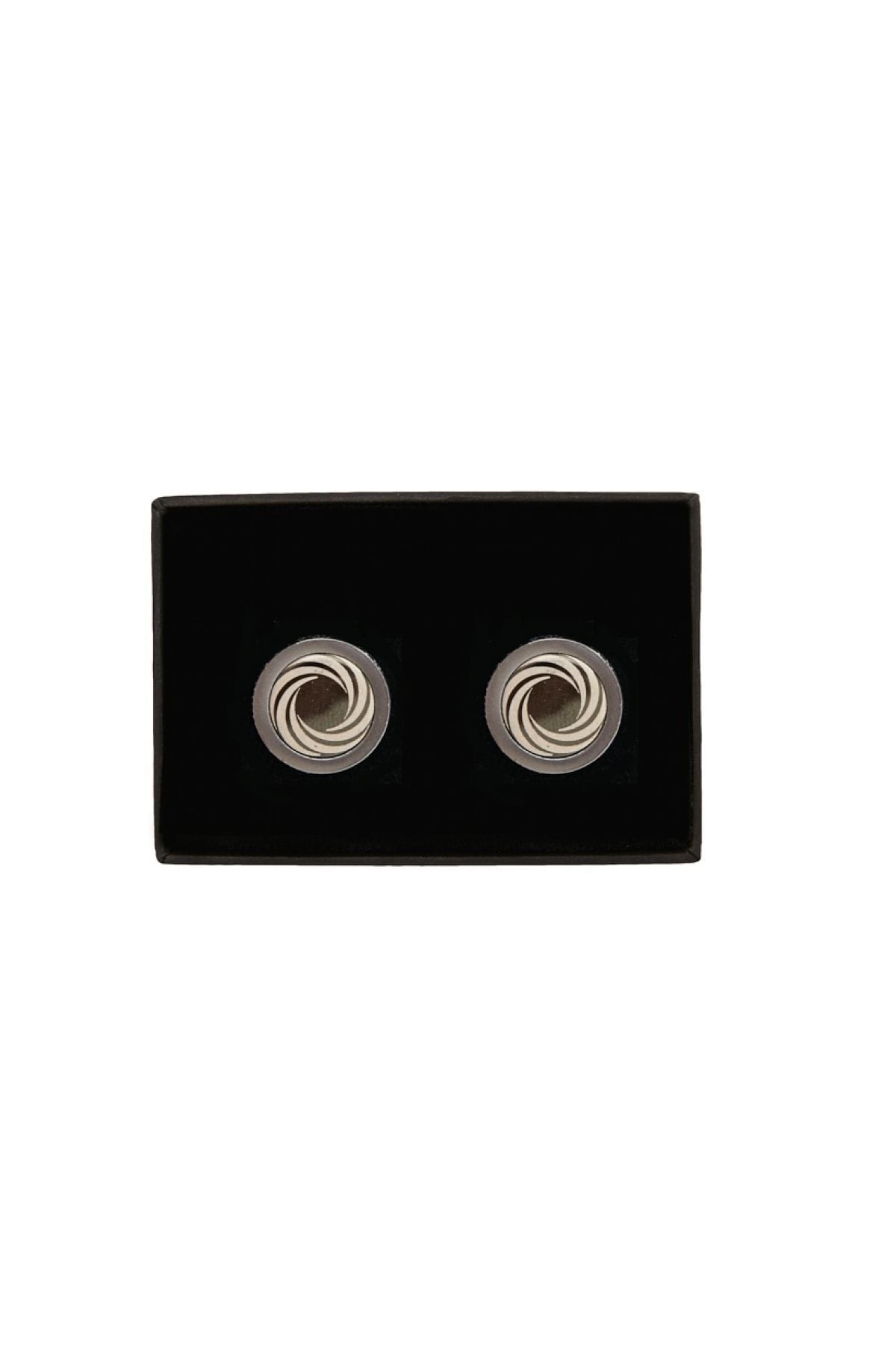 Men's gray black cufflink