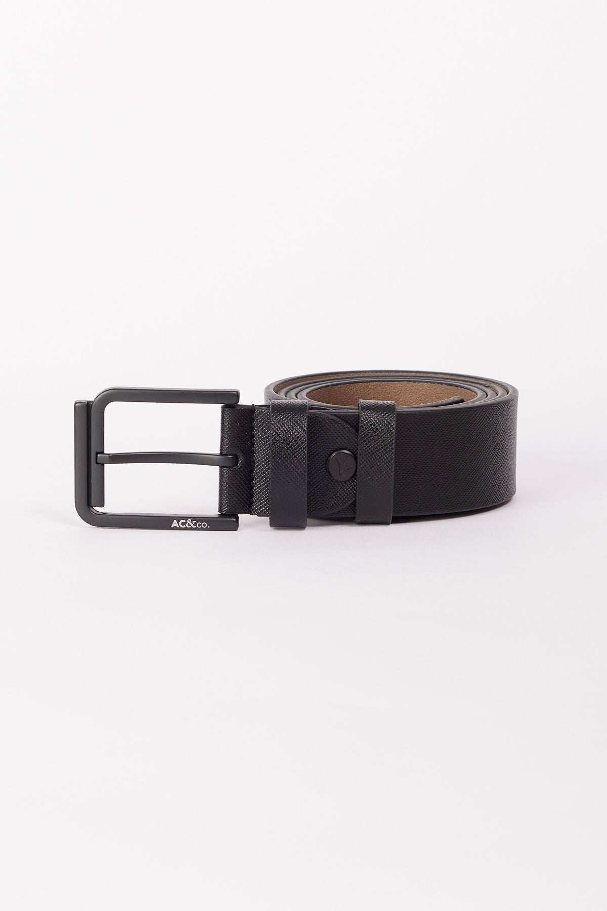 Men's Black Casual Artificial Leather Jean Jeans Belt