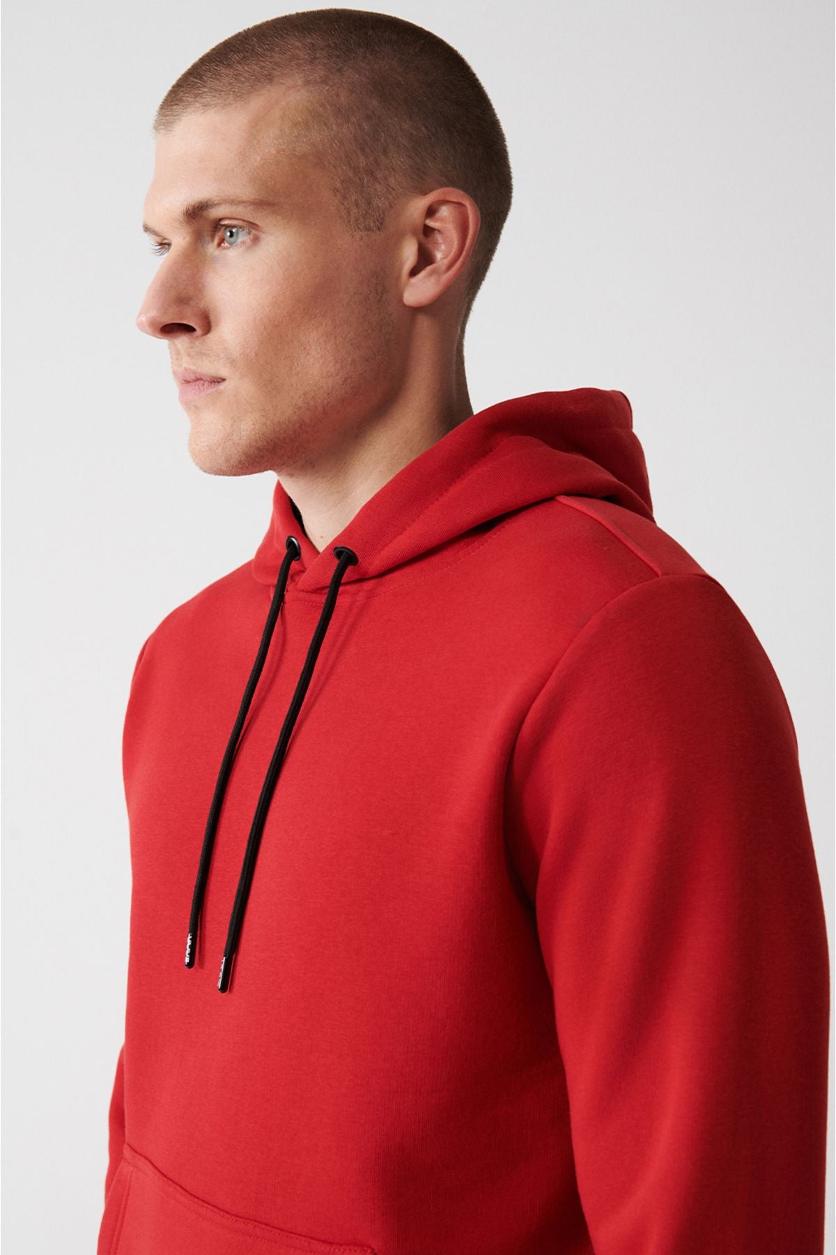 Men's red hooded 3 -IP Cotton Sweatshirt E001018