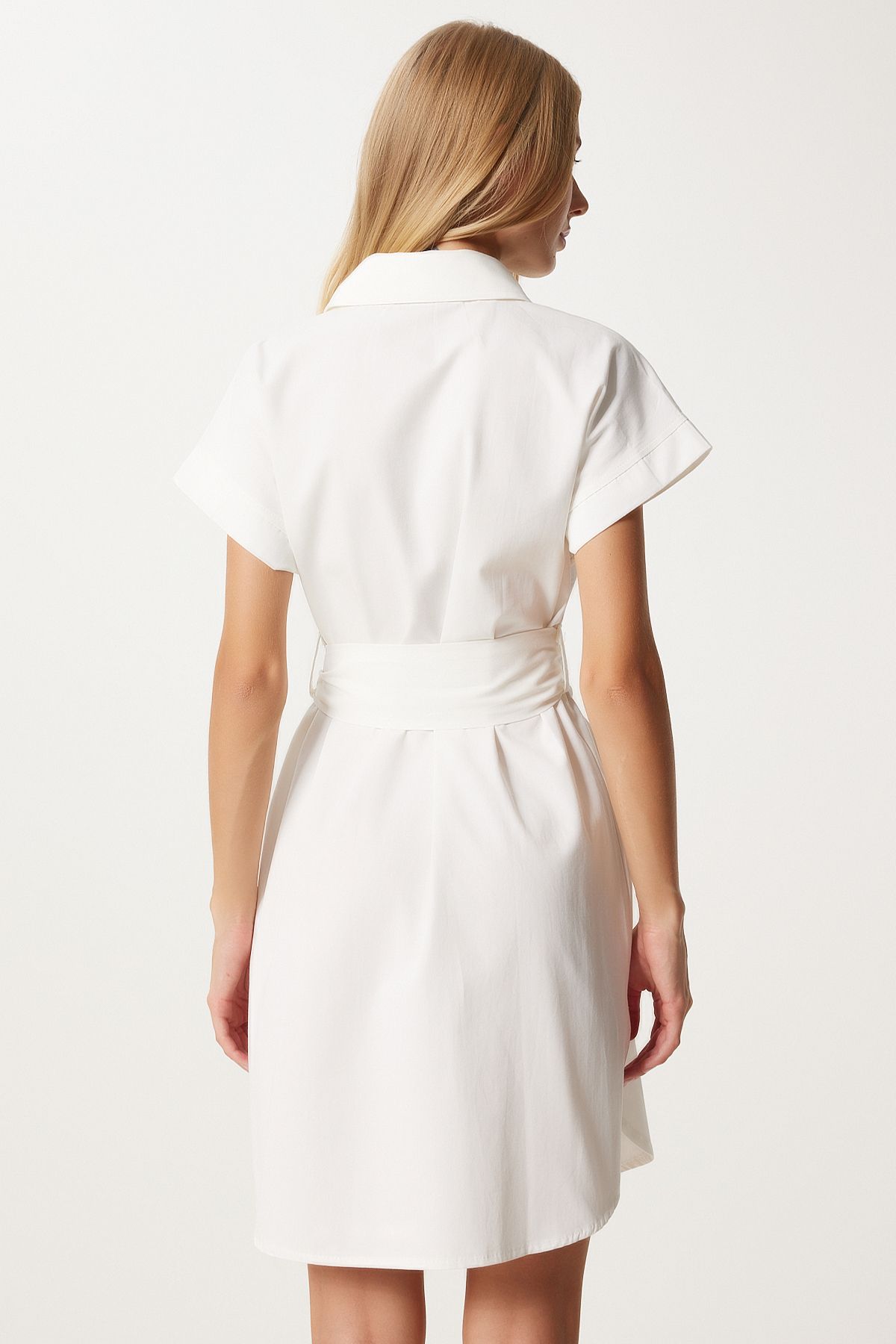 Female Ekru Belze Poplin Shirt Dress FN03299