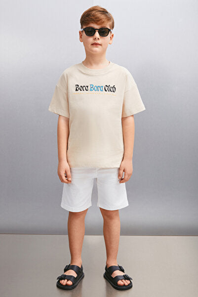 ZANIS Erkek Bej T-Shirt