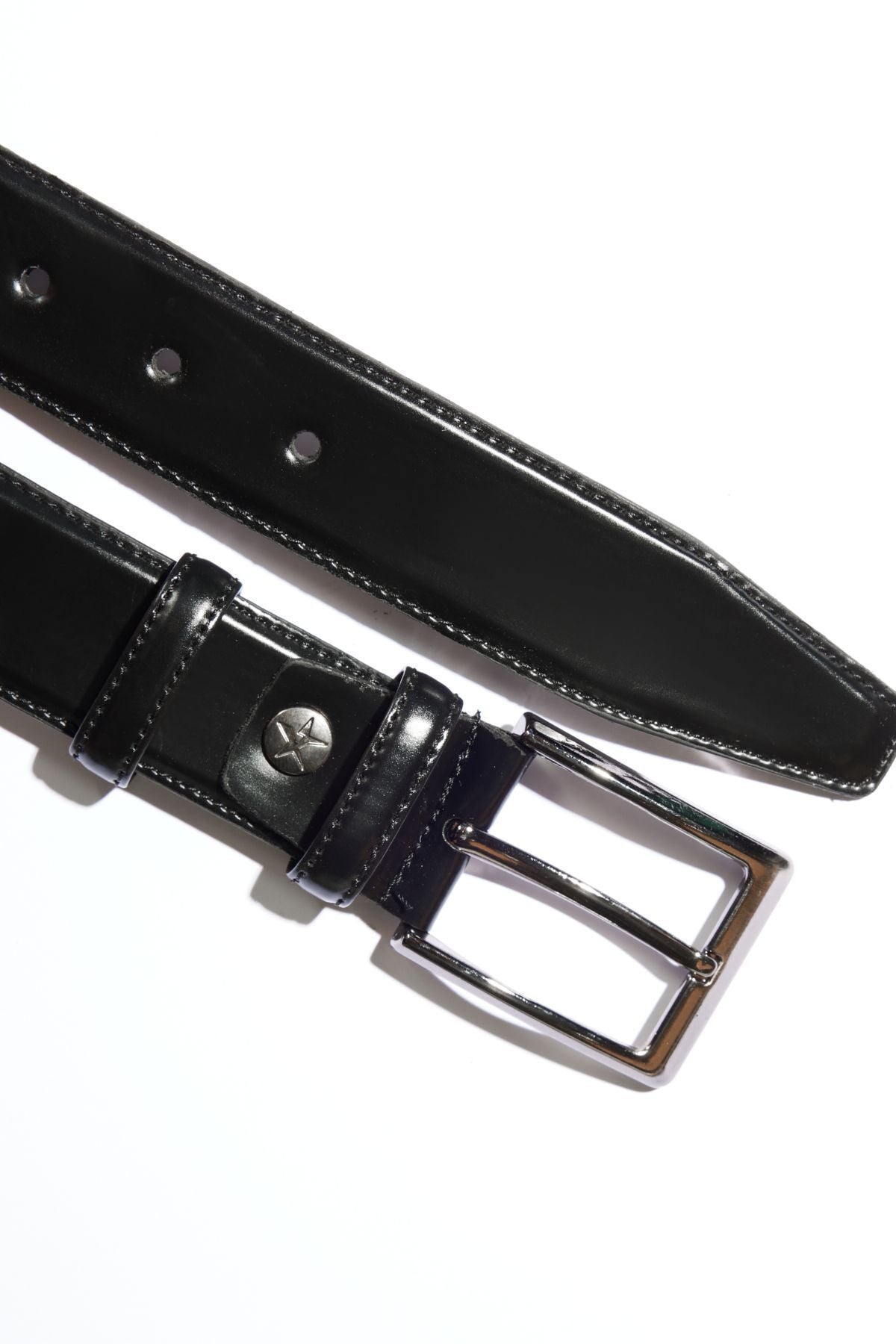 Men's black opening belt