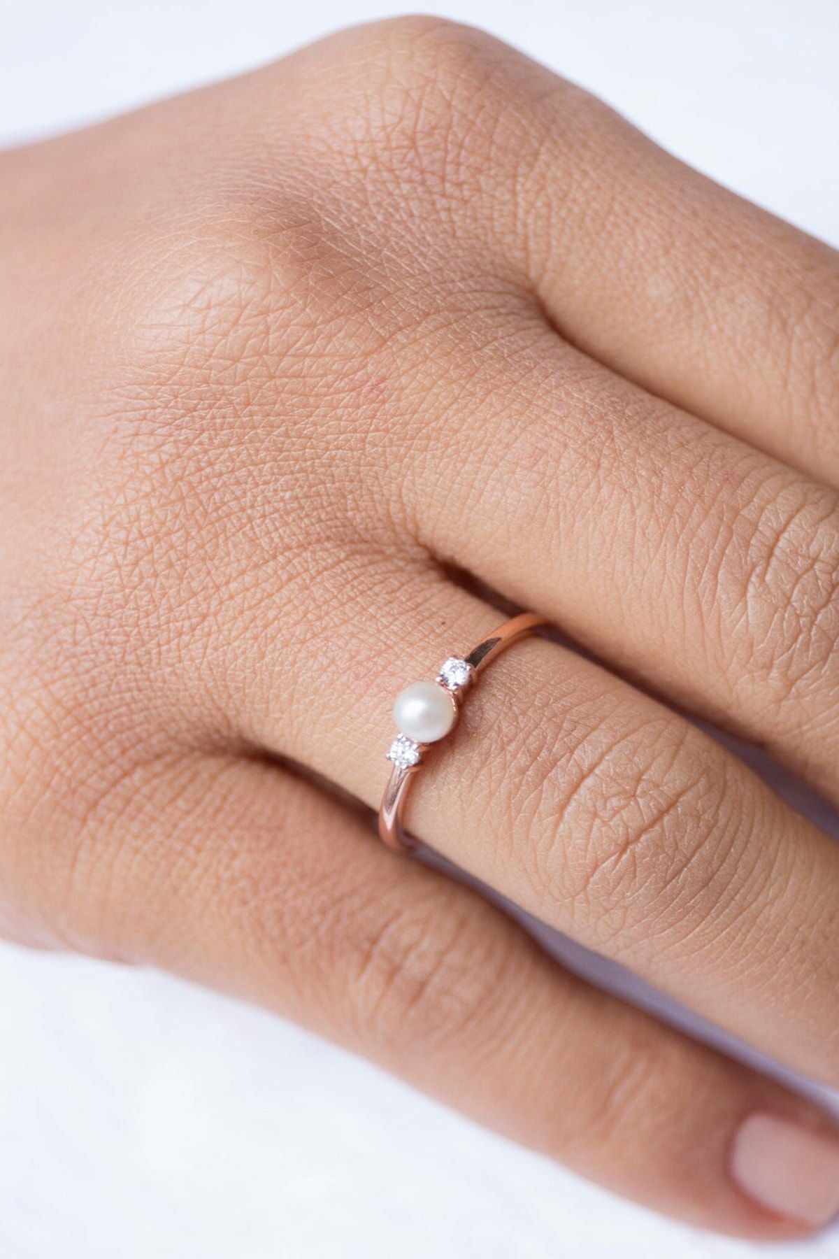 PEOPLE AND STONE ADJUSTABLE 14 K ROSE GOLD PLATED WOMEN RING