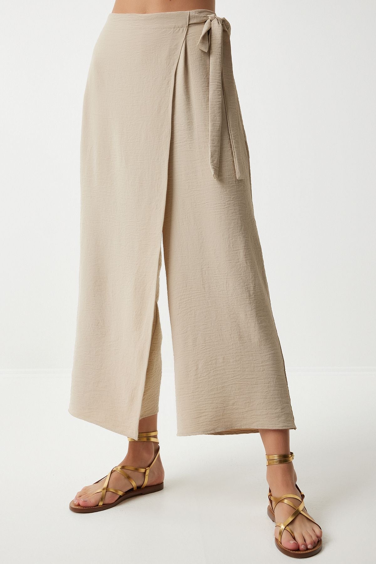 Women's Cream Skirt -Looking Ayrrin Shalwar Trousers de00033