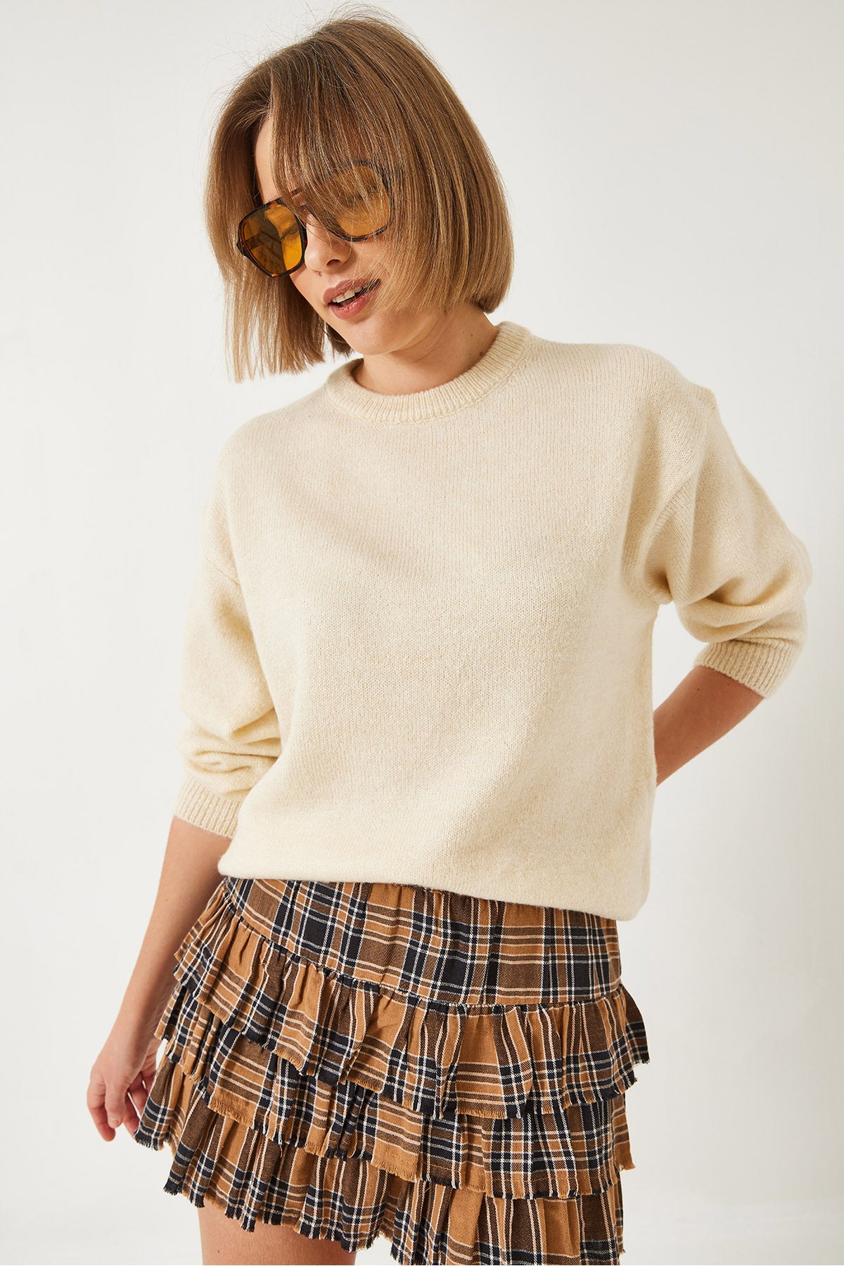 Women's Crew Neck Basic Sweater 20246915