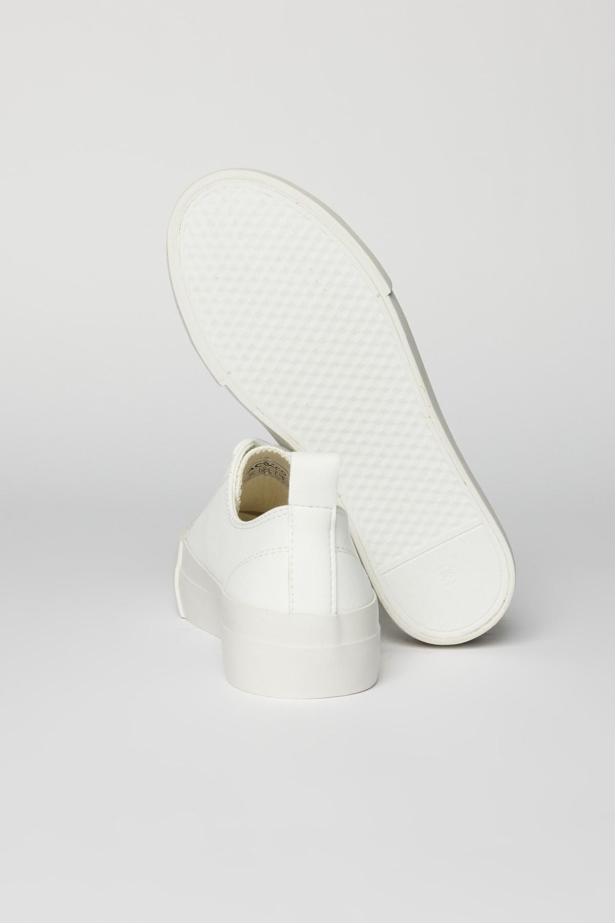 Flexible Flexible Base Pattern Free Sneaker Shoes with Men's White Lace