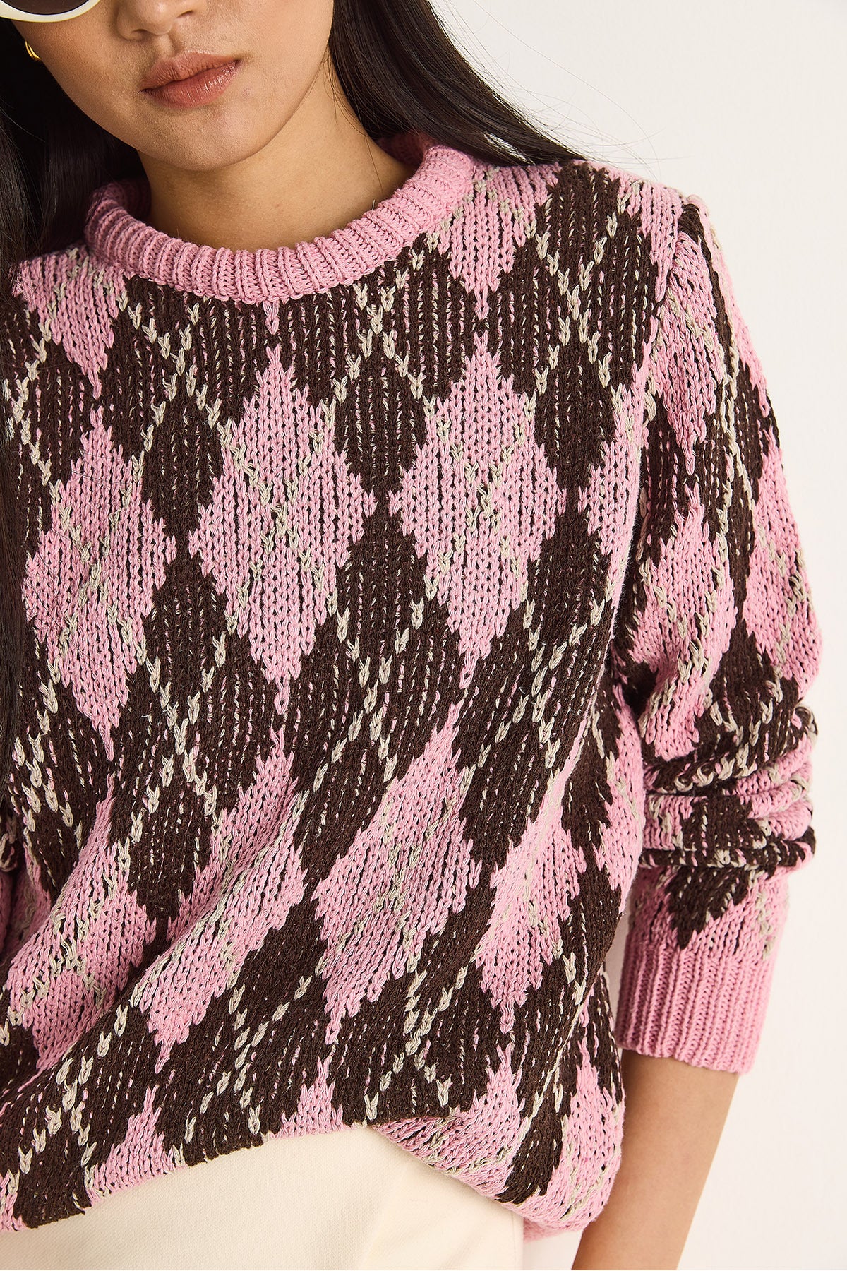 Women's Checkered Sweater 20251059