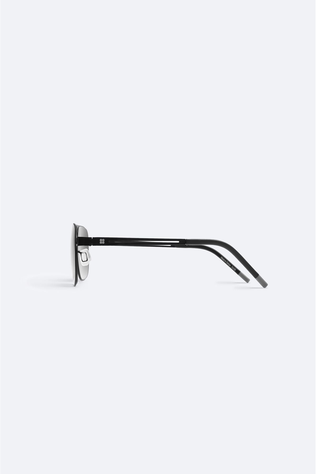 Men's black rectangular hand mine sunglasses A41y8813