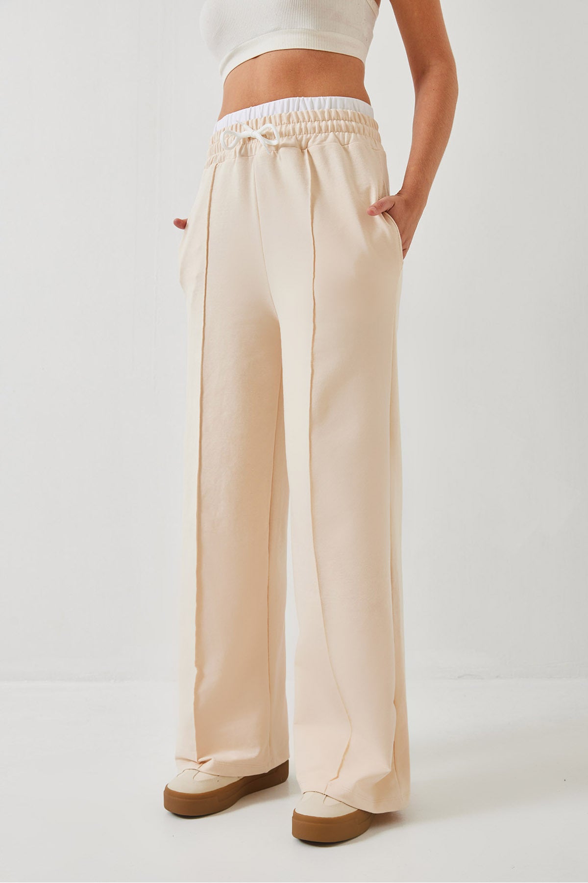 Women's Waist Tied Elastic Trousers MBHS035 60601035