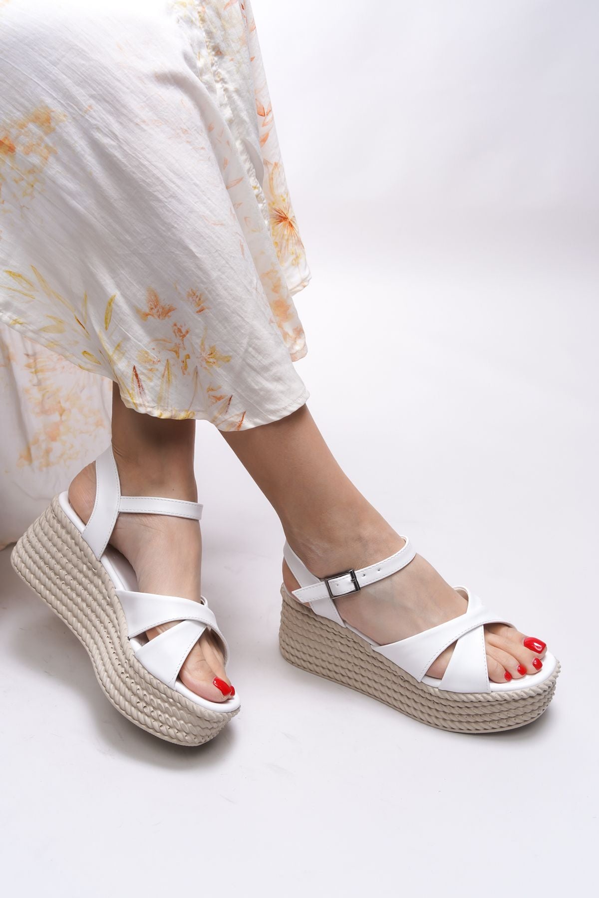 IsoLyaries Women's Sandals 0012503 White