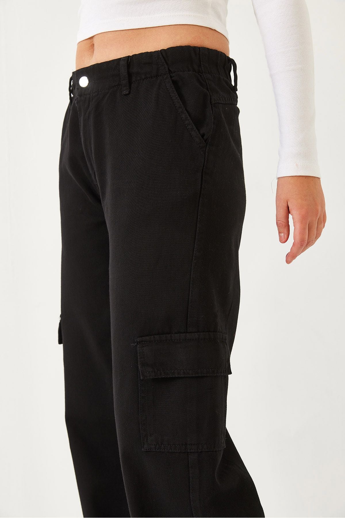 Women's Cargo Pocket Waist Tire Pants 60261152