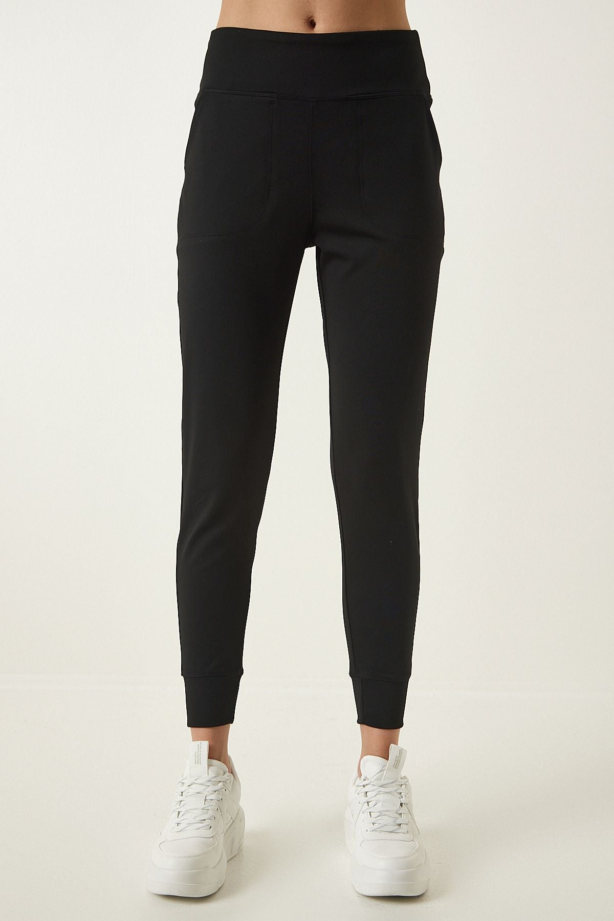 Black pocket knitting sports tight OW00022