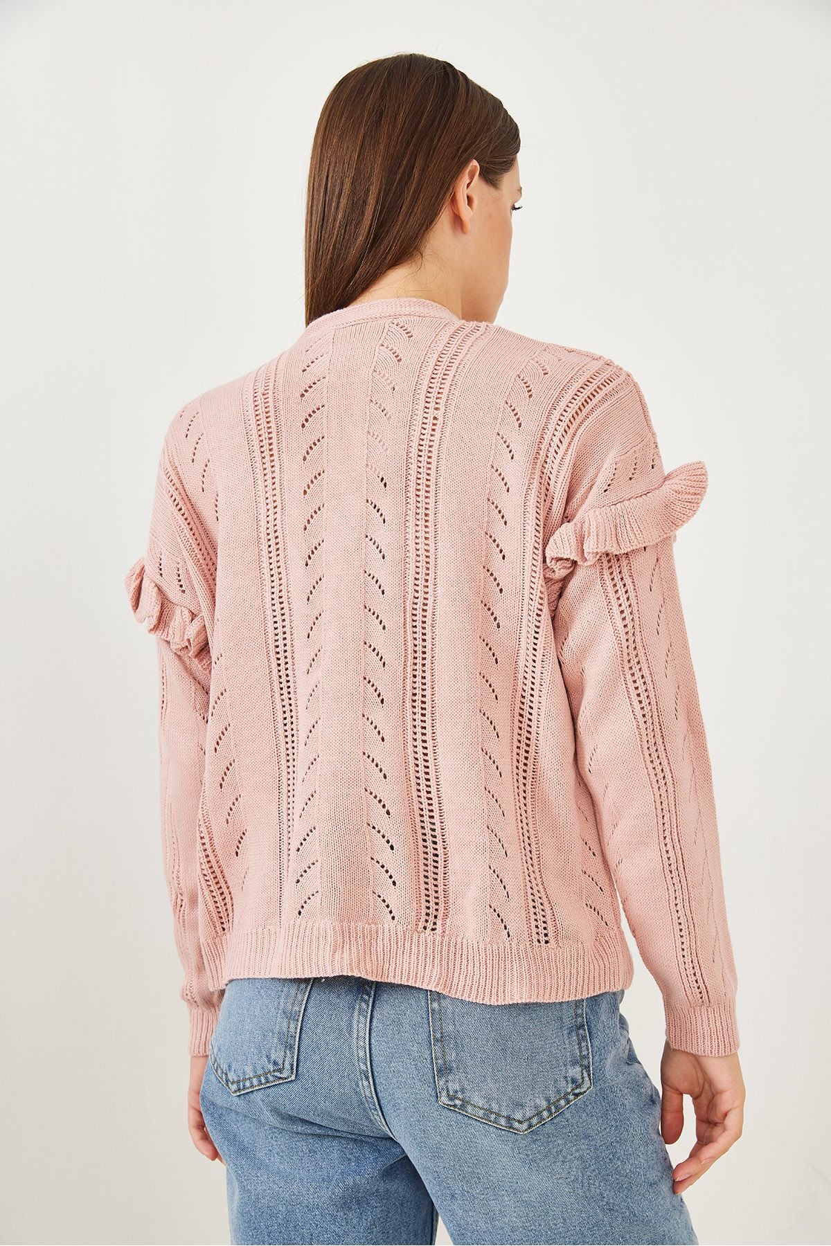 WOMEN OUTWOYRED Ruffle knitwear cardigan