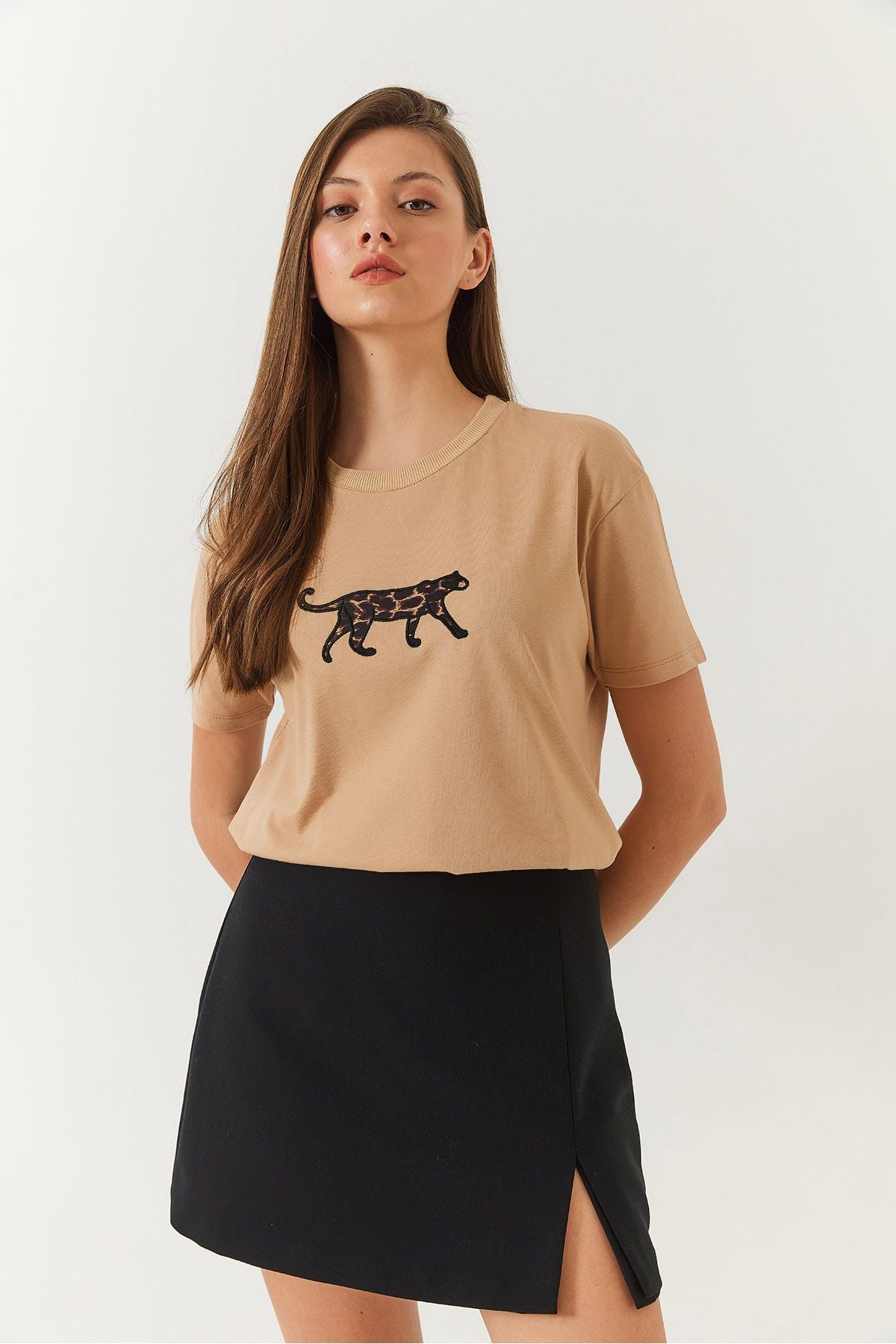Women's Leopard Printed Tshirt 60602006