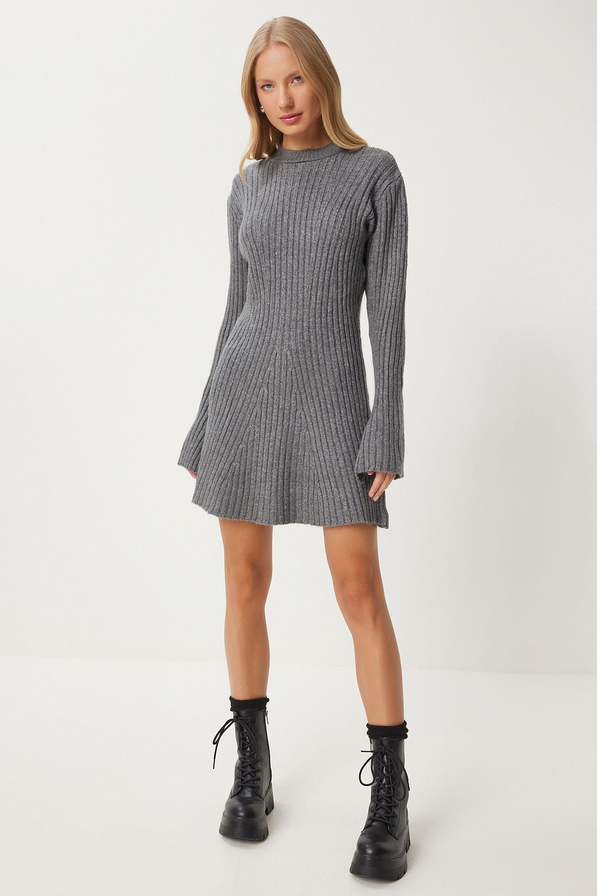 Women's Gray Vum Triko Dress KB00039