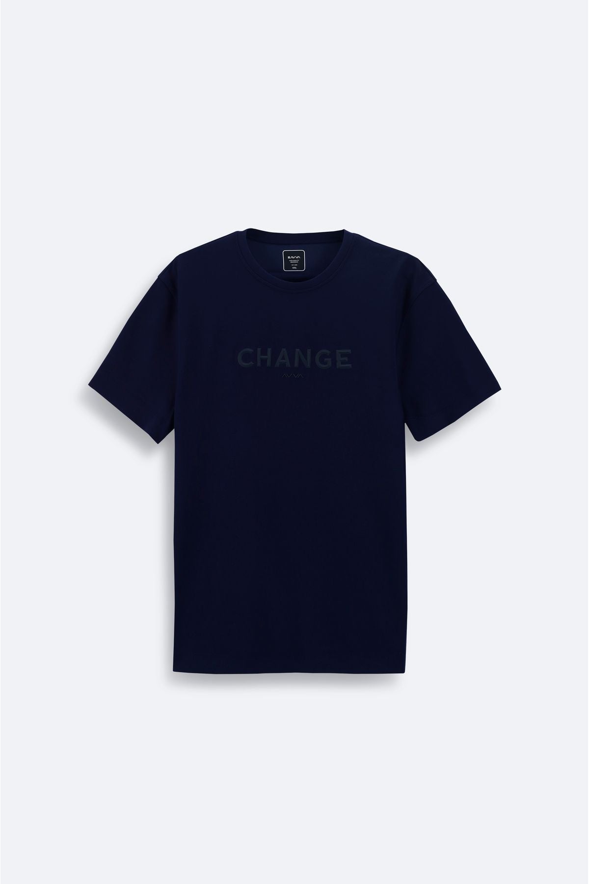 Men's Navy Soft Touch Bicycle Collar Printed T-shirt A41y133333