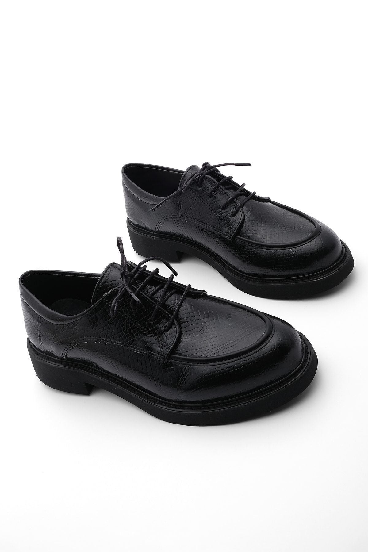 Woman Oxford Shoe Lacked Masculine Daily Shoes Nesan Black