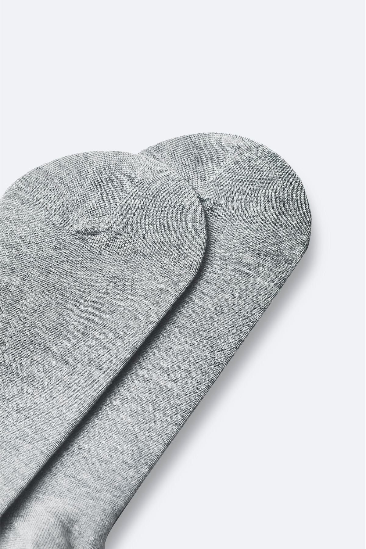 Men's gray cotton booty socks B008556
