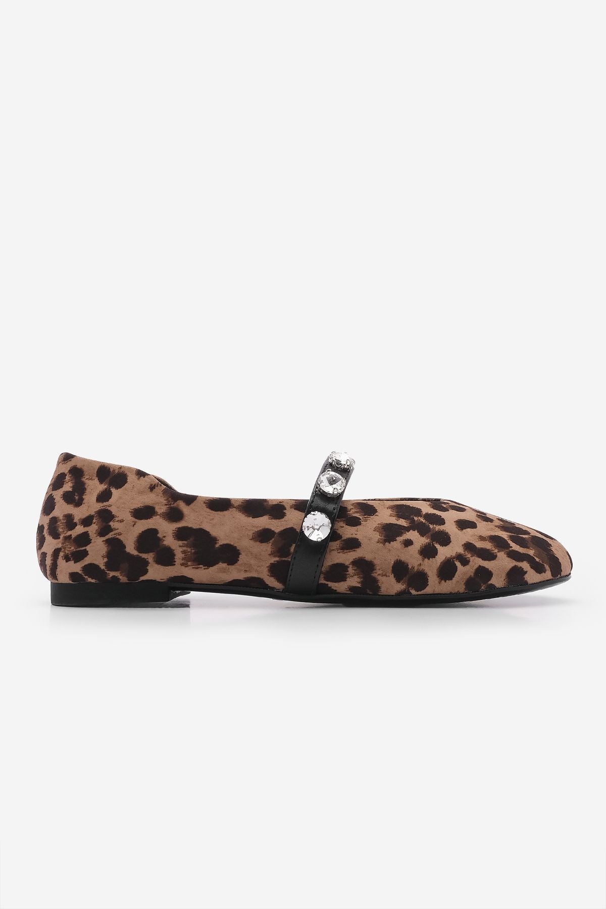 Women's Banded Stone Leopard Patterned Babet Kiyas Leopard