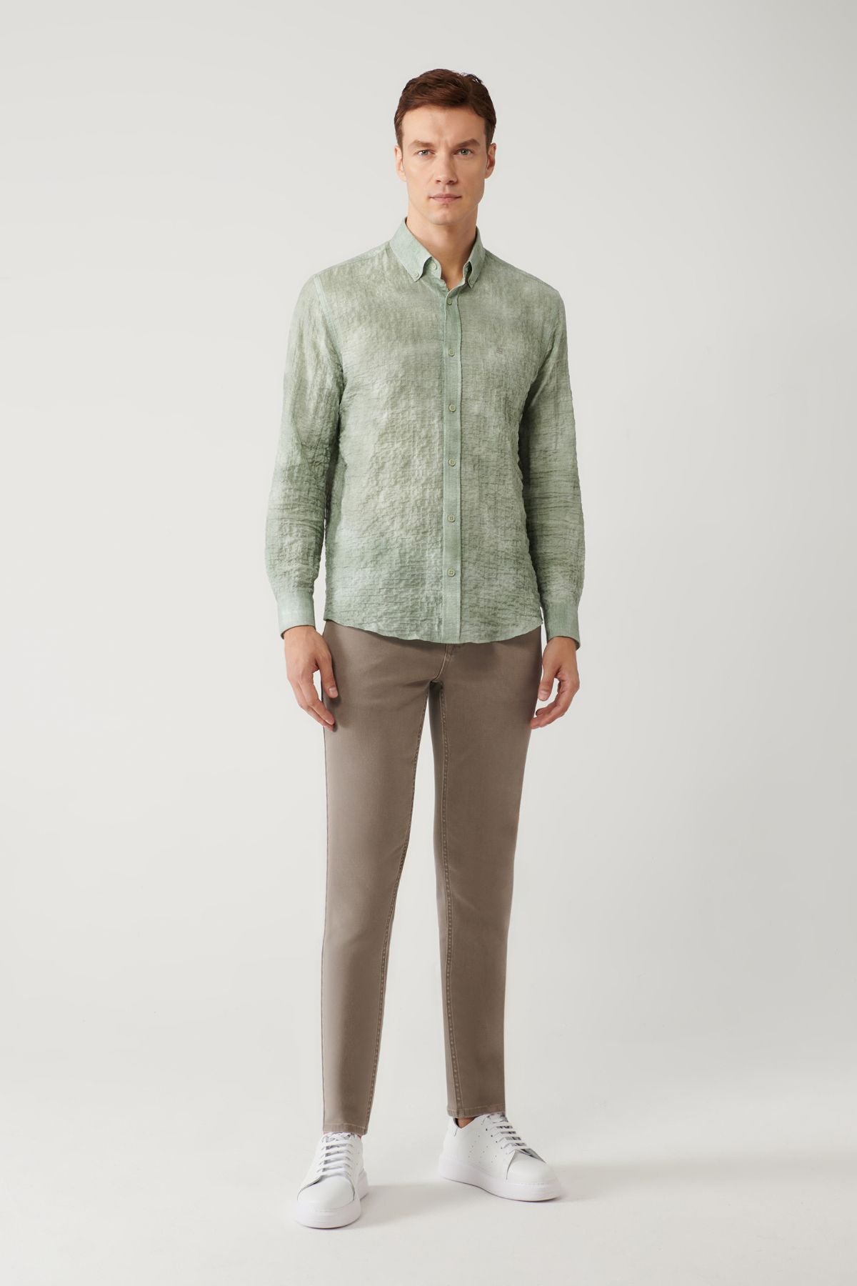 Men's Green British British Cotton Waithful Shirt A41y2157