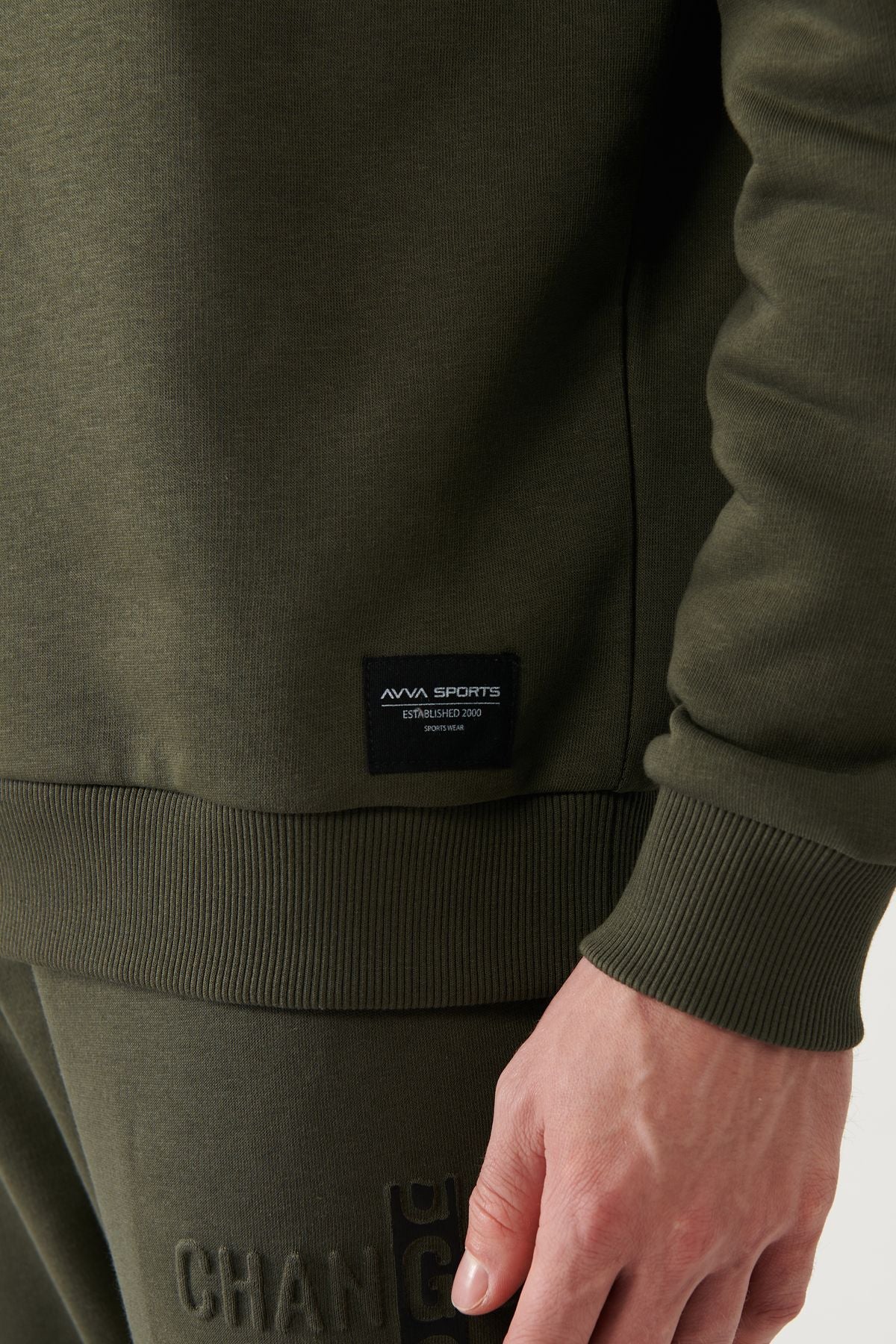 Male Khaki Kapüşon 3 -IP -Sweatshirt A32y1190