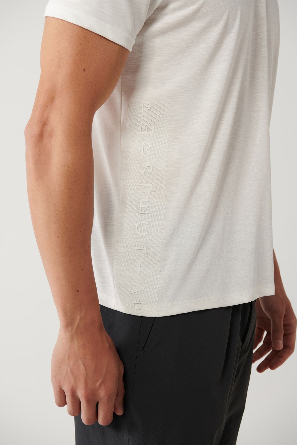 Men's White Bicycle Collar Printed Soft Touch T-Shirt A41y1032