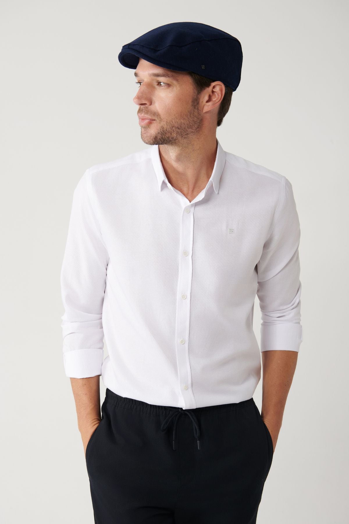 Men's White Cotton Amelor Shirt A32Y2056