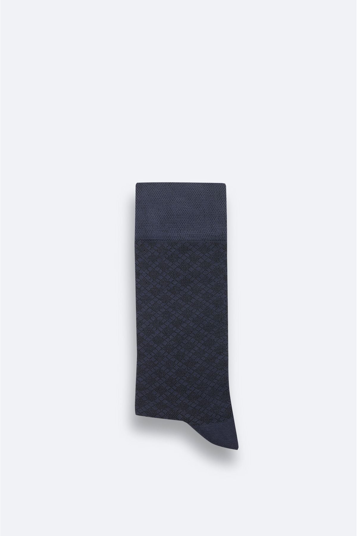 Men's anthracite patterned bamboo socket socks A42y8516