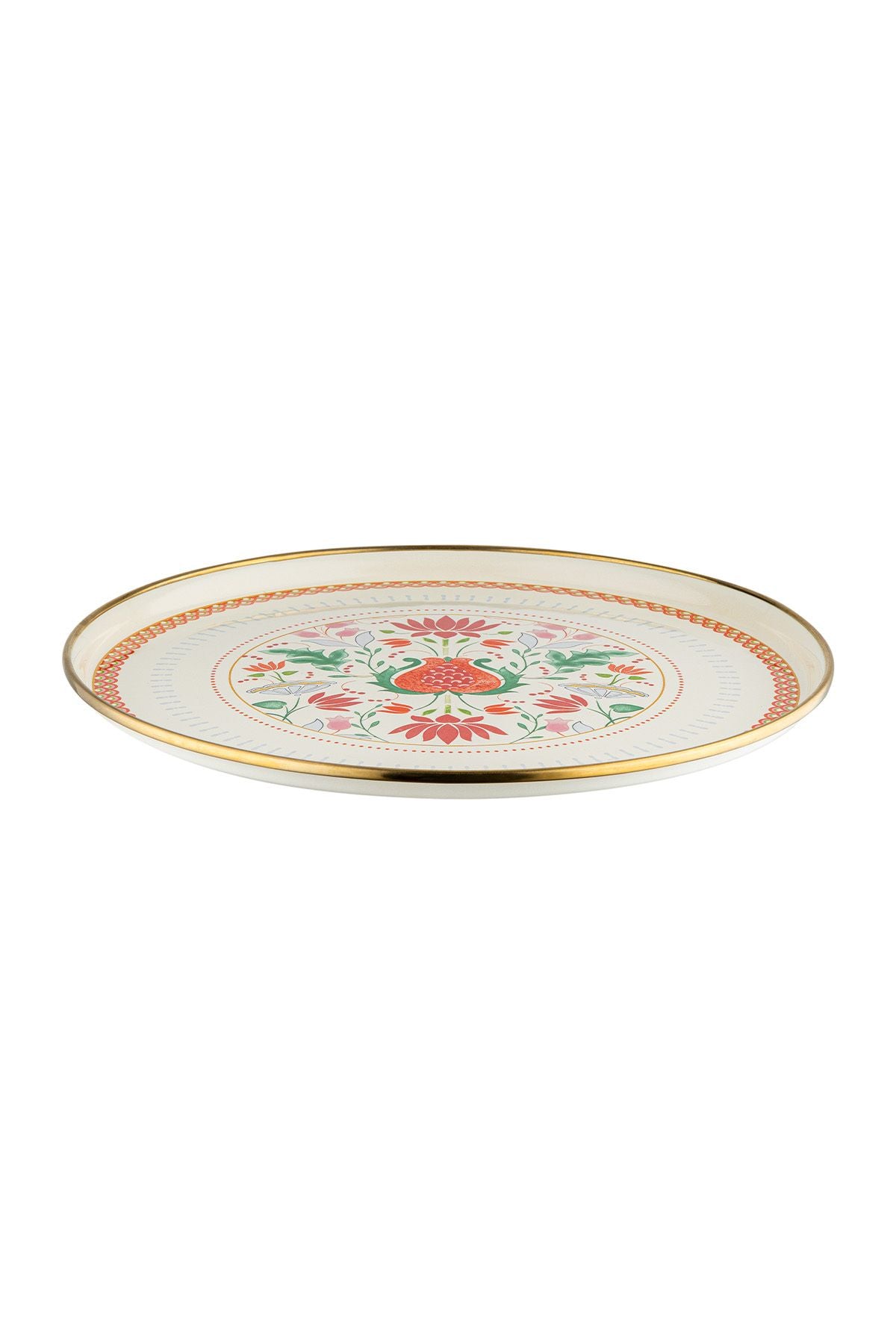 Pomegranate enamel service plate 26 cm