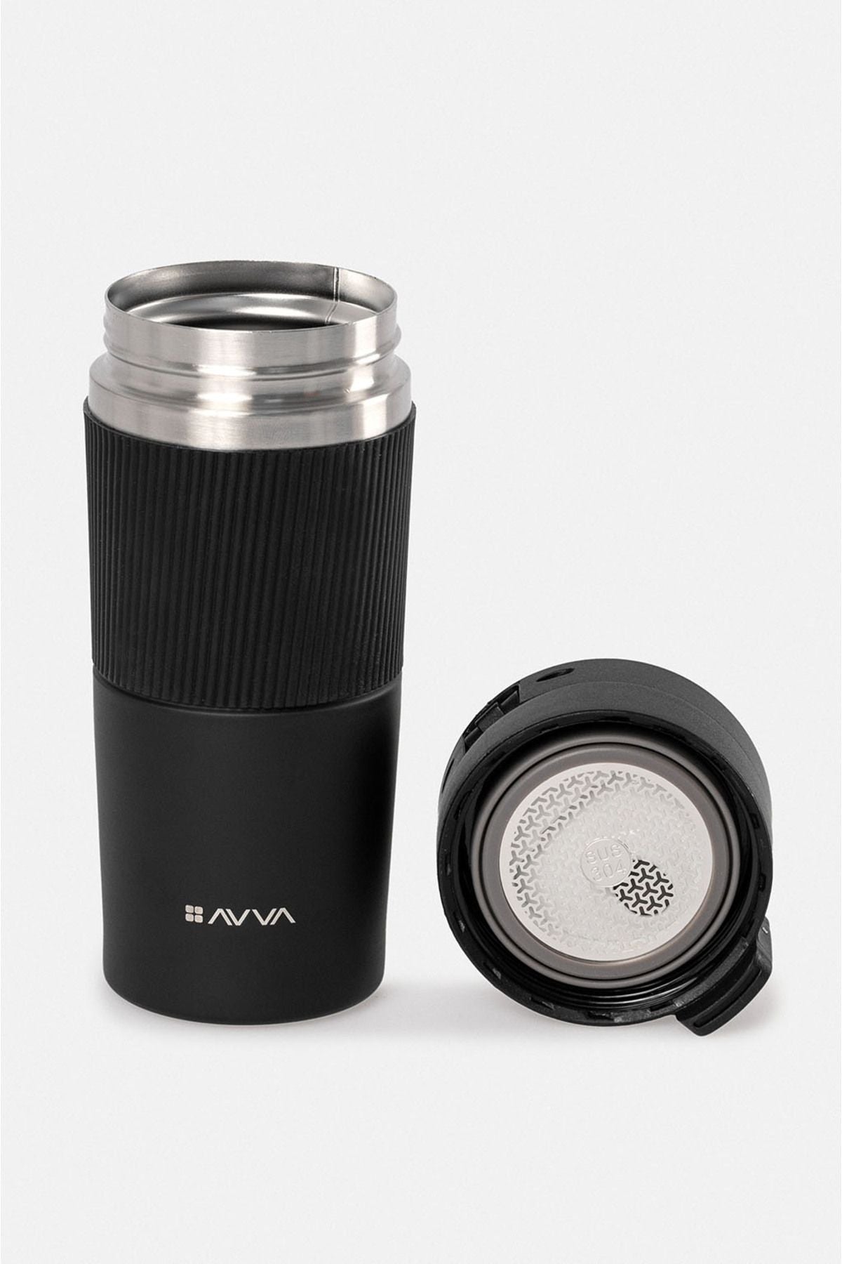 Men's Black Sport Stainless 100 %Steel Thermos 400 ml B009902