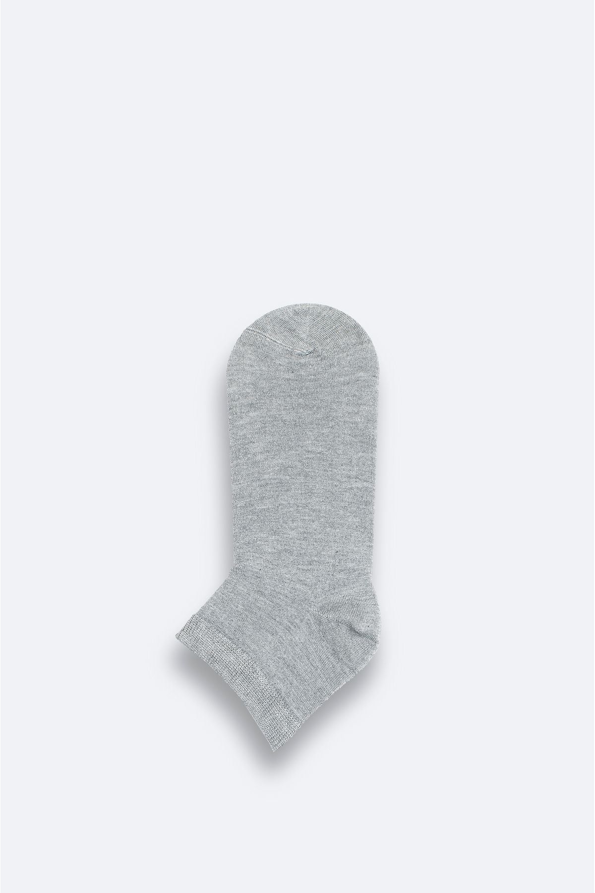 Men's gray cotton booty socks B008556